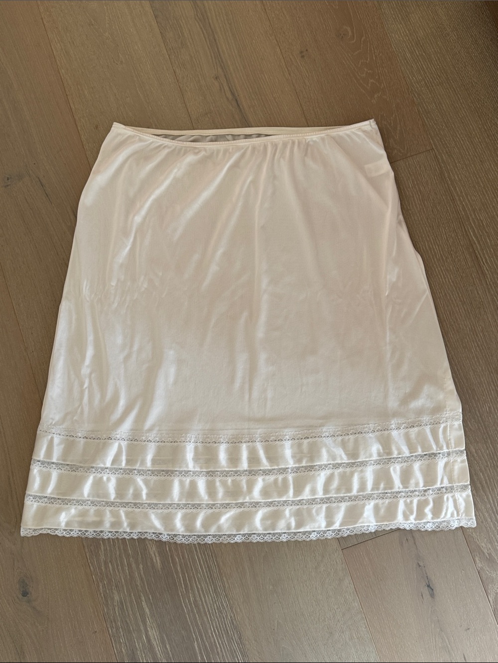 vintage adonna slip skirt flesh blush pink size 2x